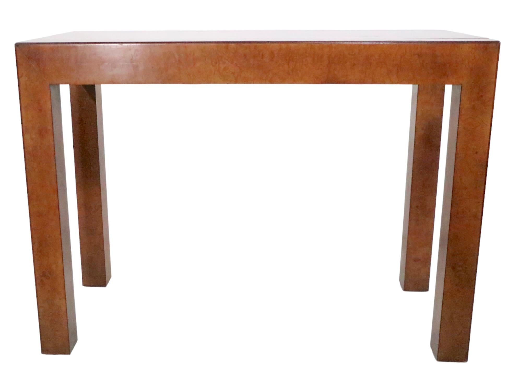 Burl Parsons Style Console Table by John Widdicomb For Sale 9