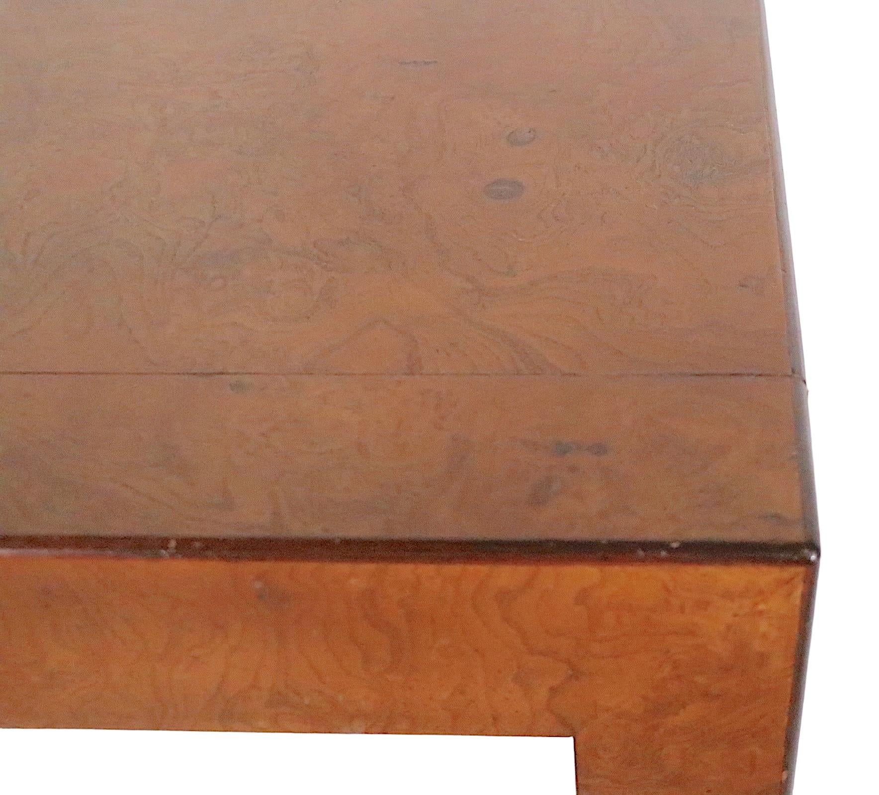 Broussin Table console de style Burl Parsons par John Widdicomb en vente