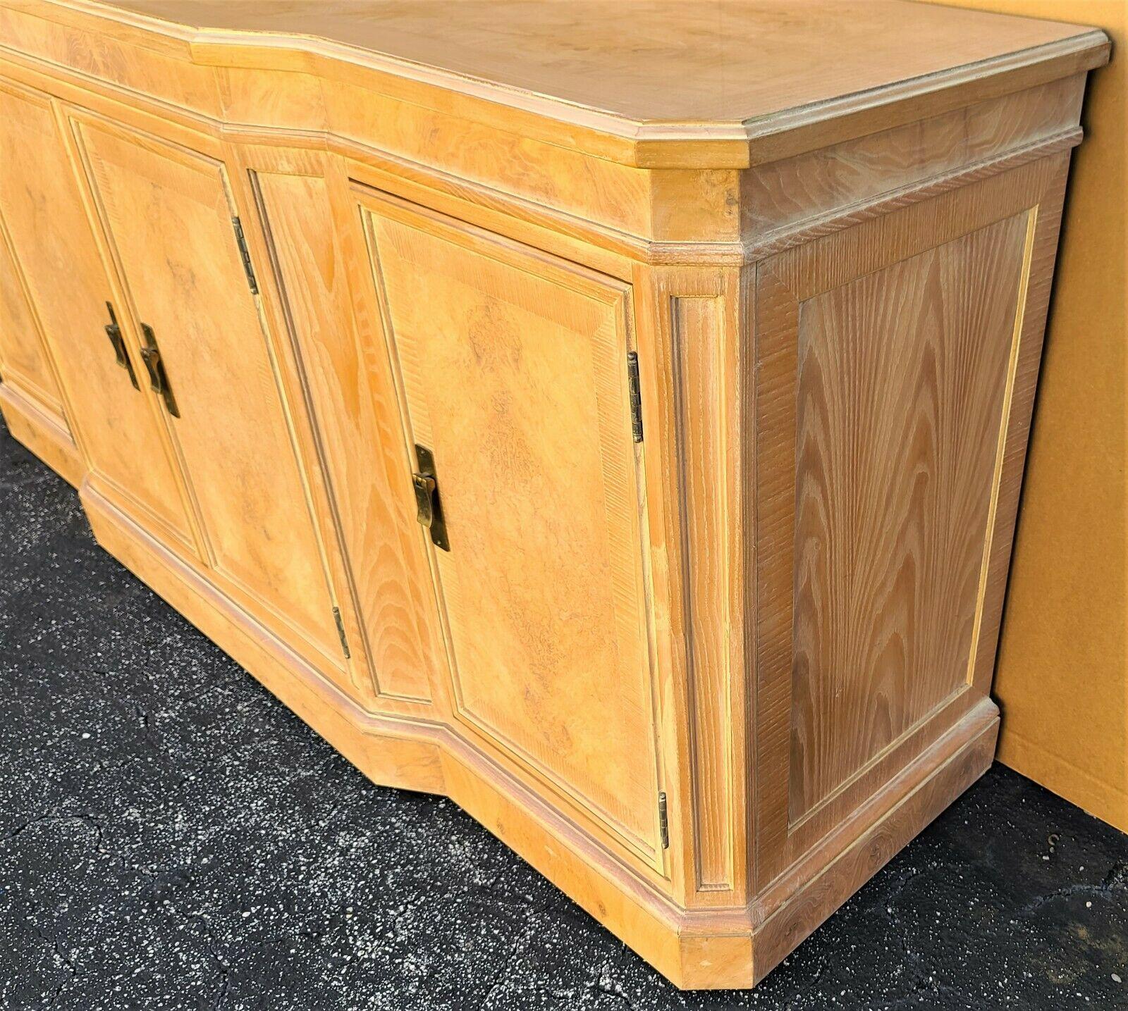 Regency Burl Sideboard Buffet Cabinet by Heritage from Their Corinthian Collection
