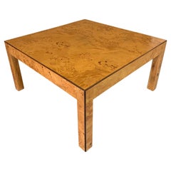 Burl Cocktail Table for W. J. Sloane of New York, Made in Italy Mid Century