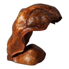 Burl Table Lamp, Finland, 1950s