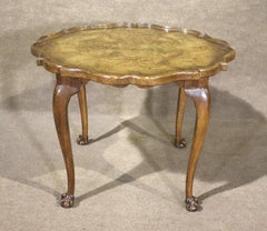 Burl Top Chippendale Table