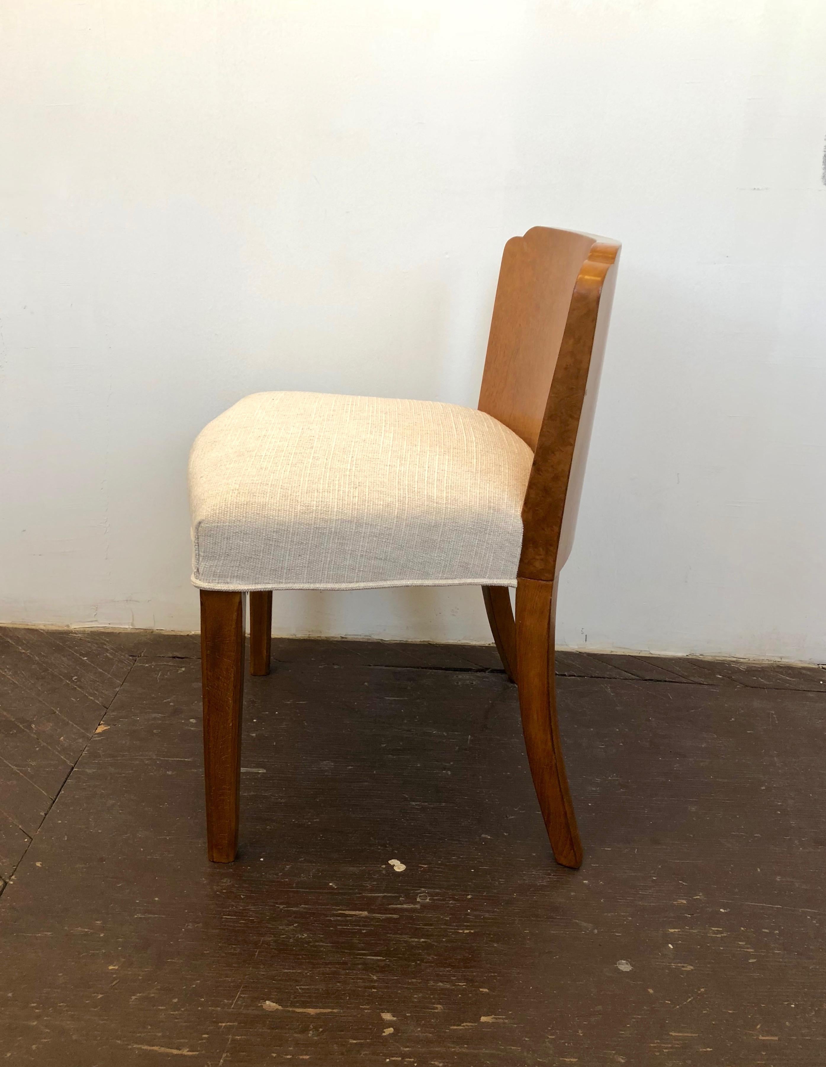 Mid-20th Century Burl Vanity Chair, USA, circa 1930