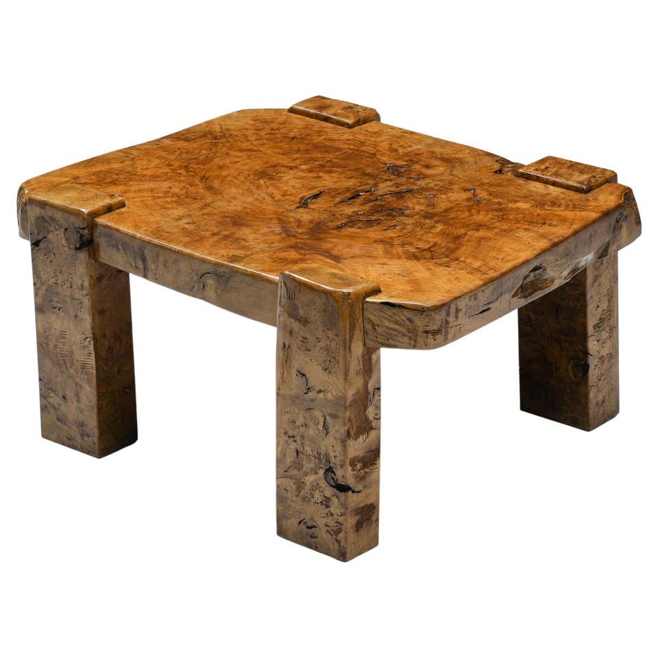 Rustic Square Coffee Table, Walnut Finish For Sale at 1stDibs | square ...