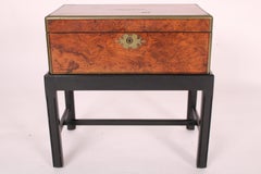 Burl Walnut and Walnut Writing Slope on Stand