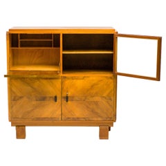 Burl Walnut Art Deco Cabinet