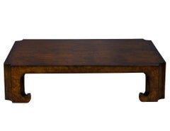 Burl Walnut Coffee Table by Baker Furniture