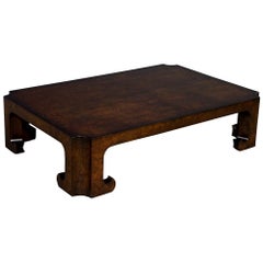 Burl Walnut Coffee Table by Baker Furniture