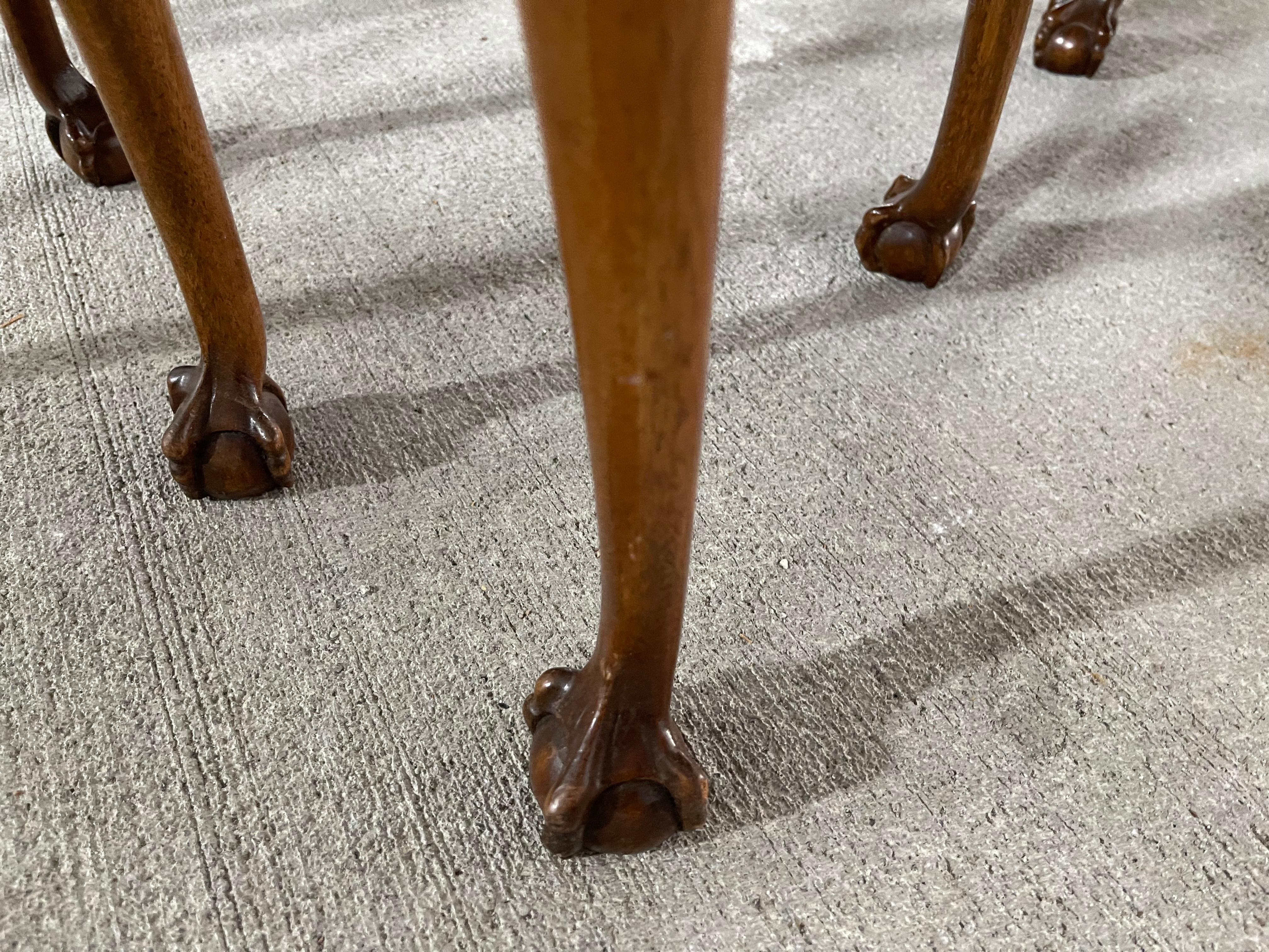 Burl Walnut Coffee Table with Four Smaller Pull-Out Tables, 20th Century 5