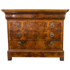 Burl Walnut French Louis Philippe Chest
