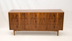 Burl Walnut Nine-Drawer Dresser, B. P. John