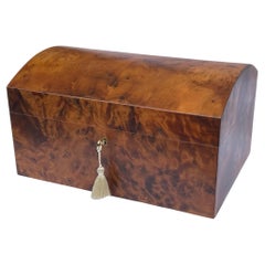 Burl Walnut  Thuya Wood Handmade Jewelry Casket Box Manning of Ireland Irish New