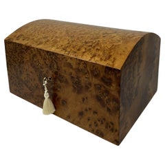 Nogal Burl  Thuya Caja de joyería de madera hecha a mano Manning of Ireland Irish Nuevo