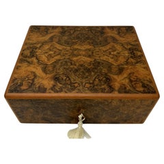 Burl Walnut Thuya Wood Handmade Jewelry Casket Box Manning of Ireland Irish New