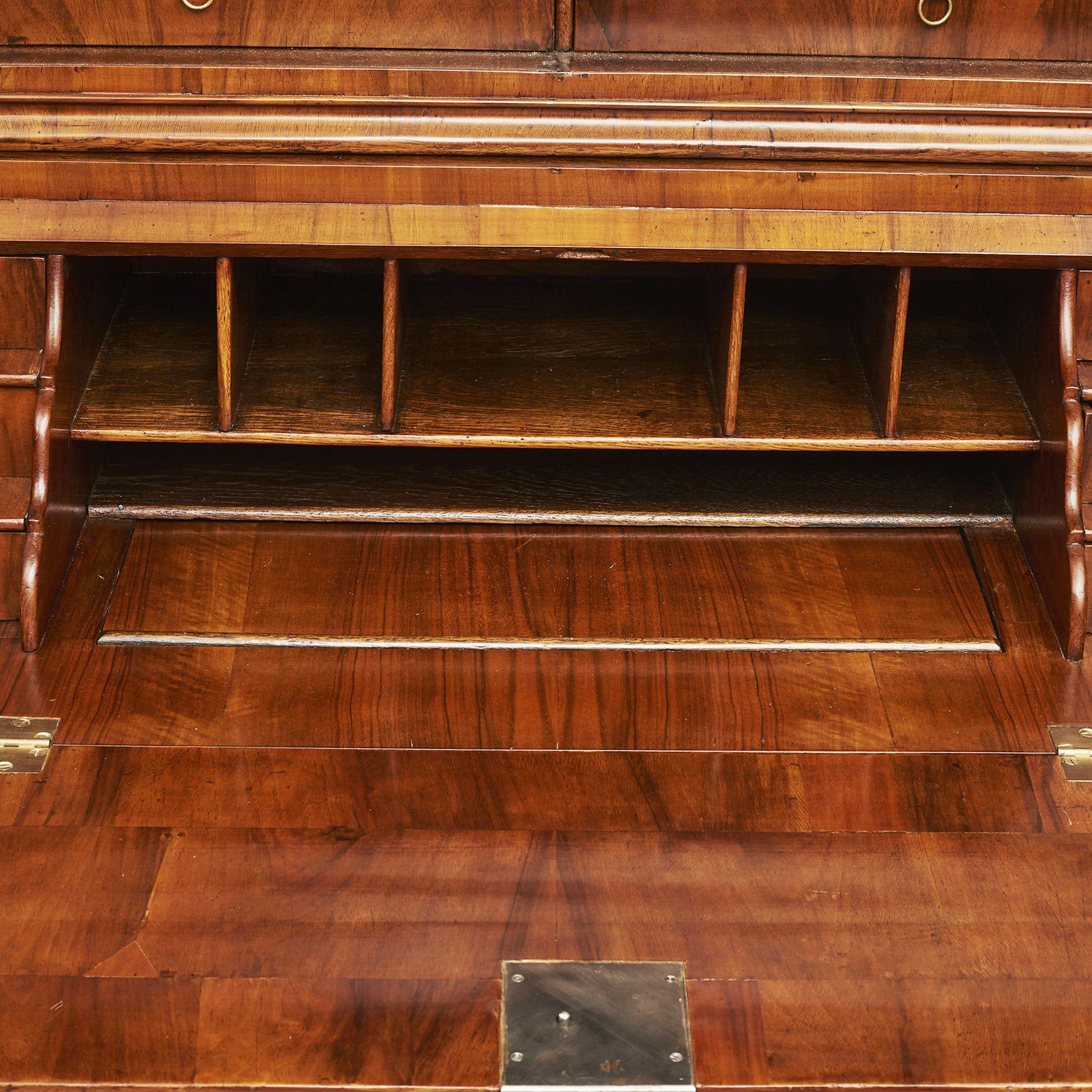 Danish Bureau / Secretary In Burl Walnut For Sale