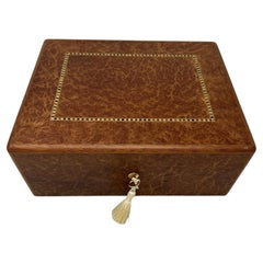 Radica di noce Cofanetto per gioielli fatto a mano vintage Manning of Ireland Irish &New