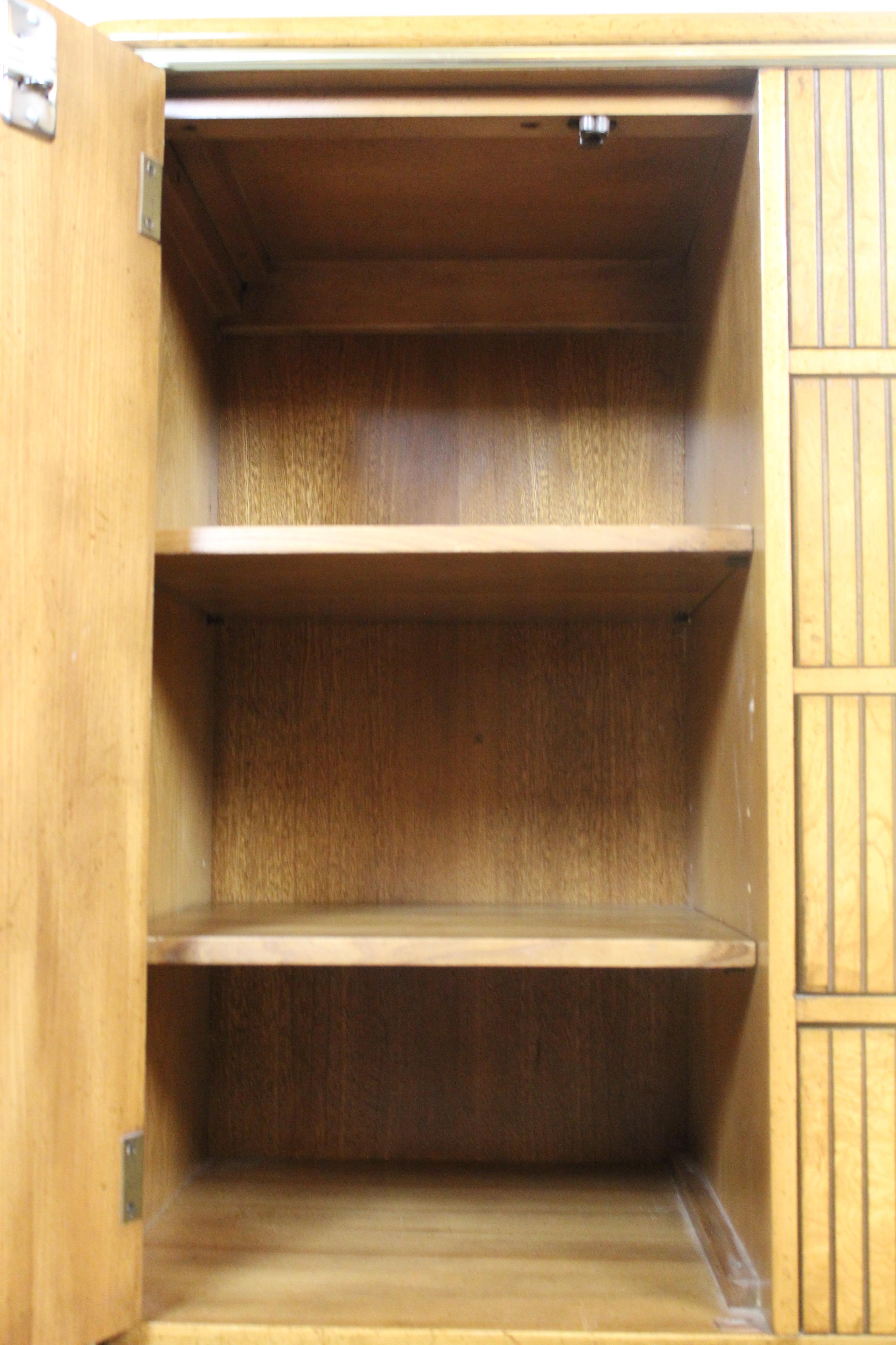 20th Century Burl Wardrobe by American of Martinsville For Sale