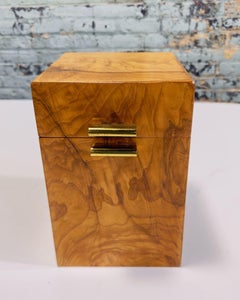 Burlwood and Brass Small Chest, 1960