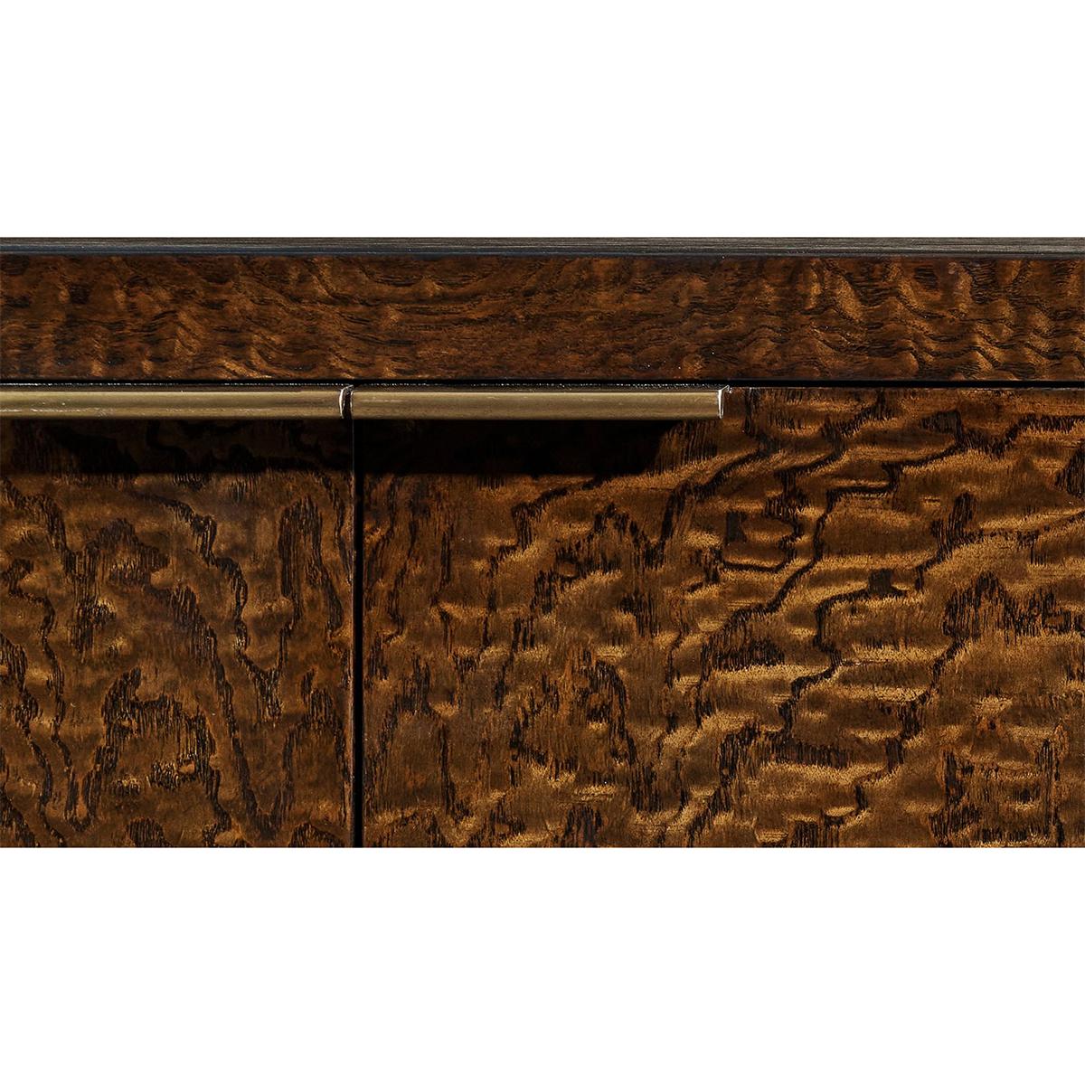 Burl Wood Art Deco Bookcase In New Condition For Sale In Westwood, NJ
