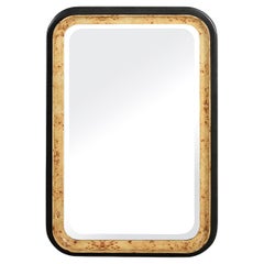 Burl Wood Art Deco Mirror