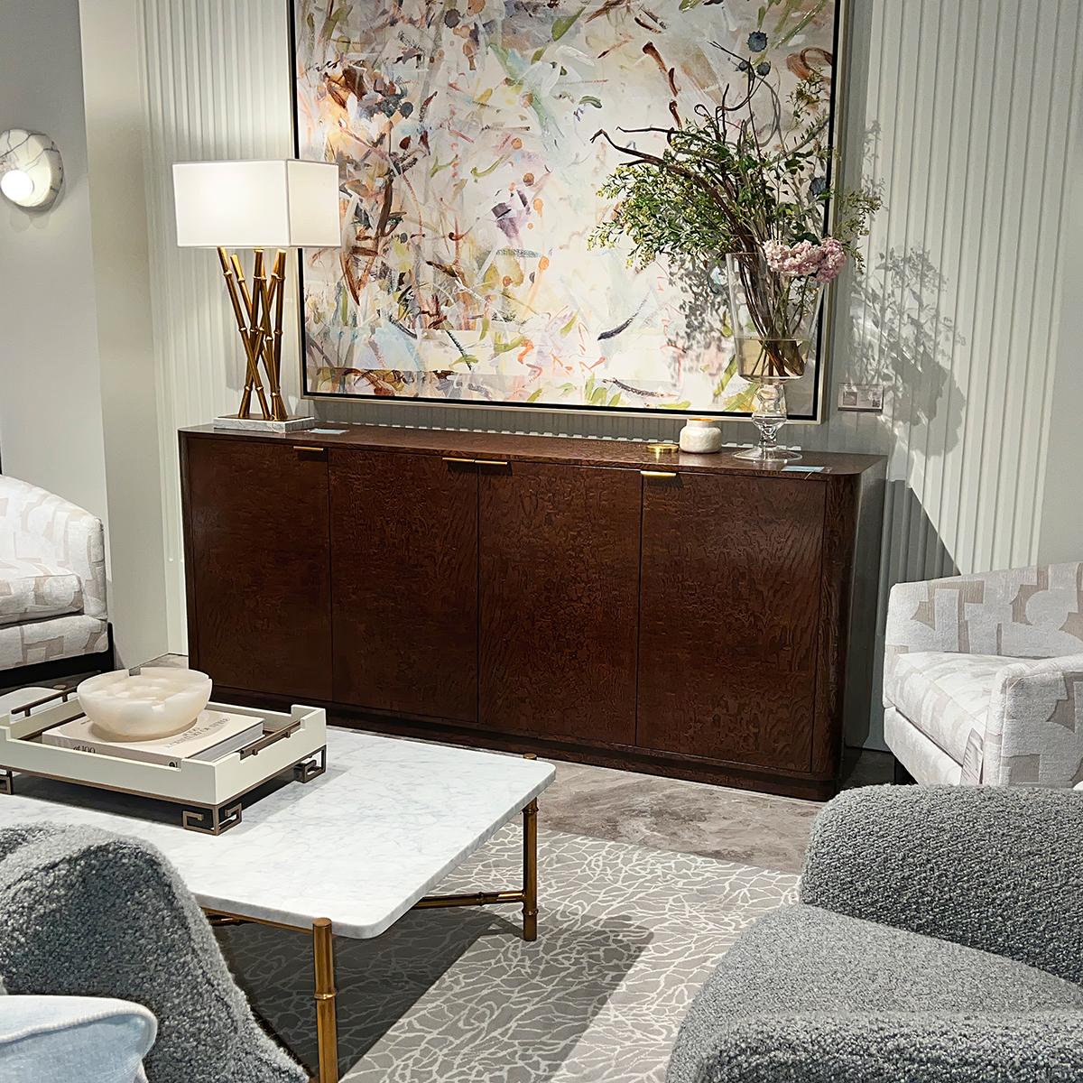 XXI secolo e contemporaneo Credenza Art Deco in legno di radica in vendita