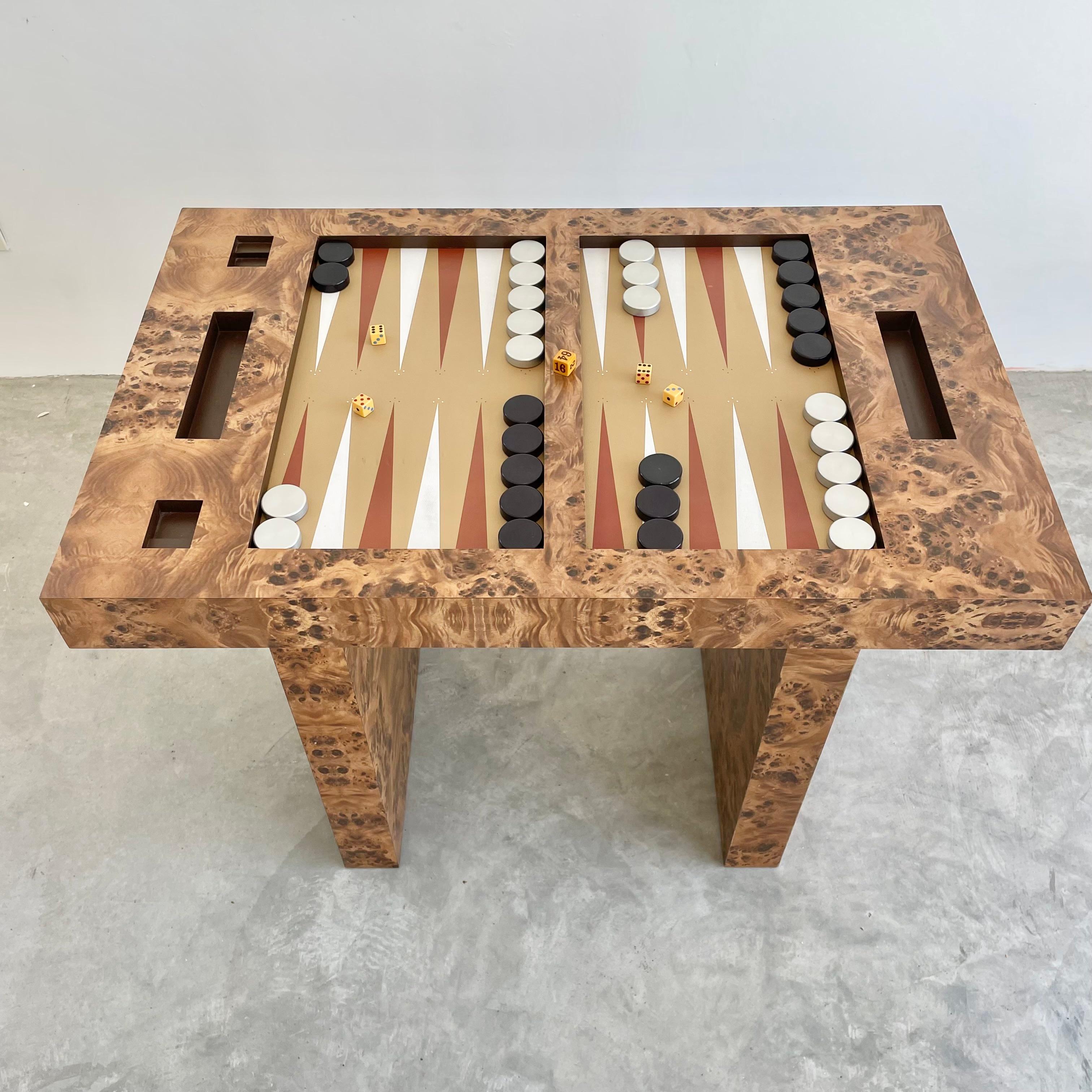 vintage backgammon table