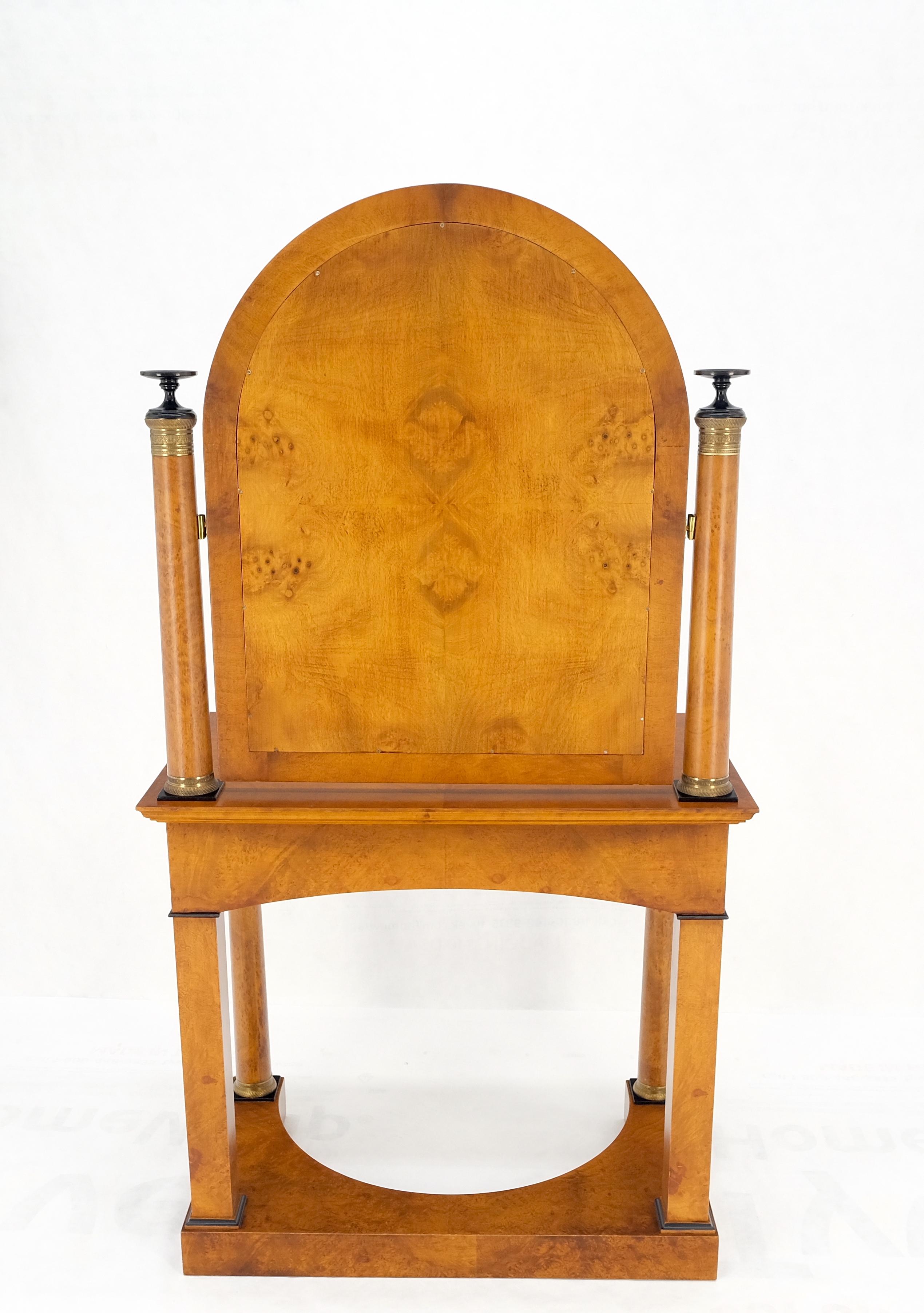 Burl Wood Biedermeier Dressing Table Mirror Matching Chair Cane Seat Mint! For Sale 7