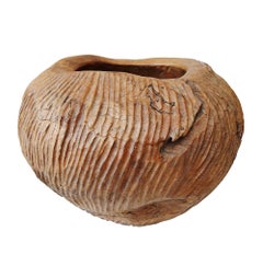 Hand-Carved Burl Ironwood Bowl, Sulawesi Island, Indonesia, Mid-20th Century
