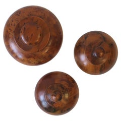Burl Wood Boxes, Set of 3