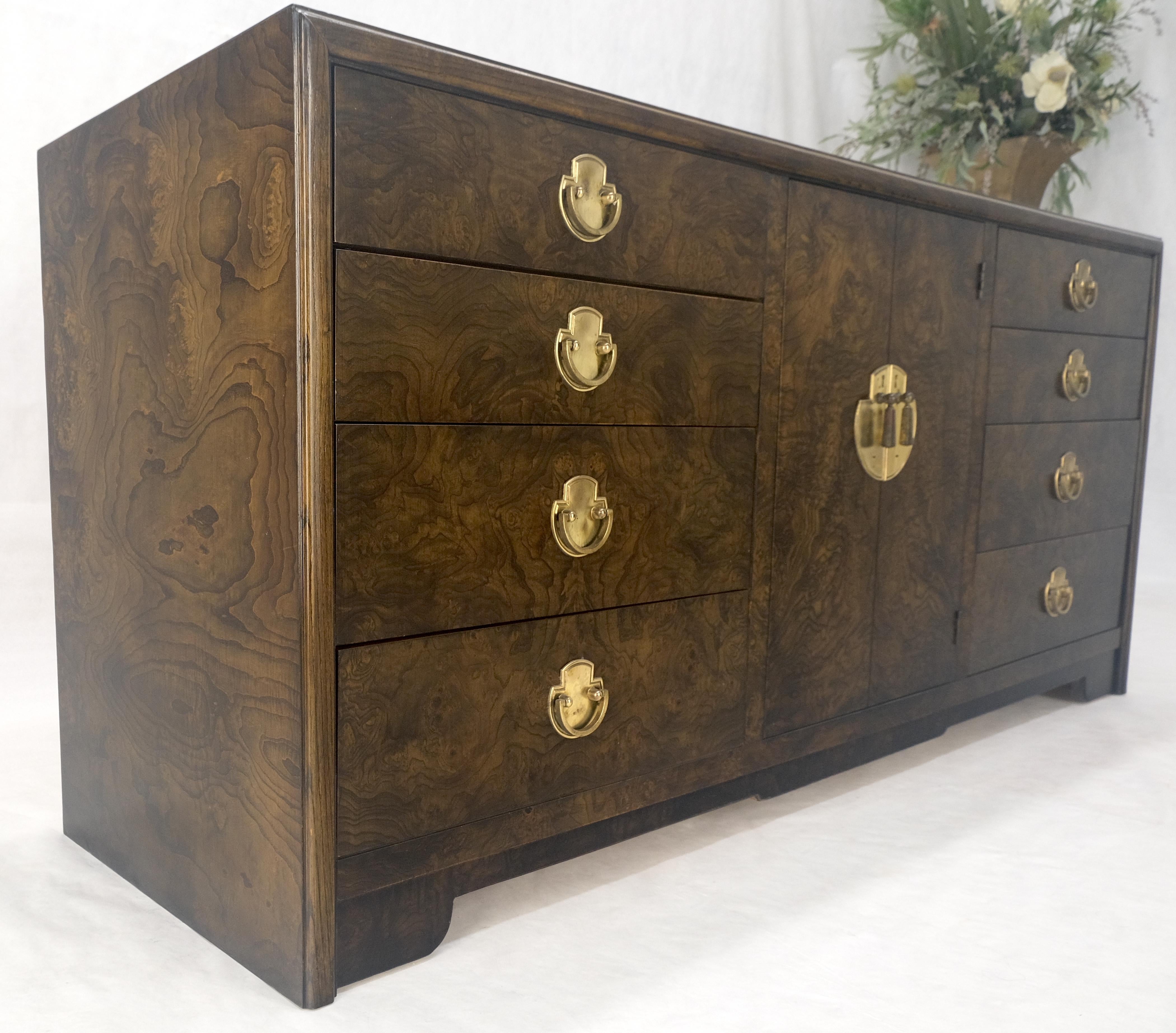 Burl Wood Brass Hardware 2 Doors Compartment 68
