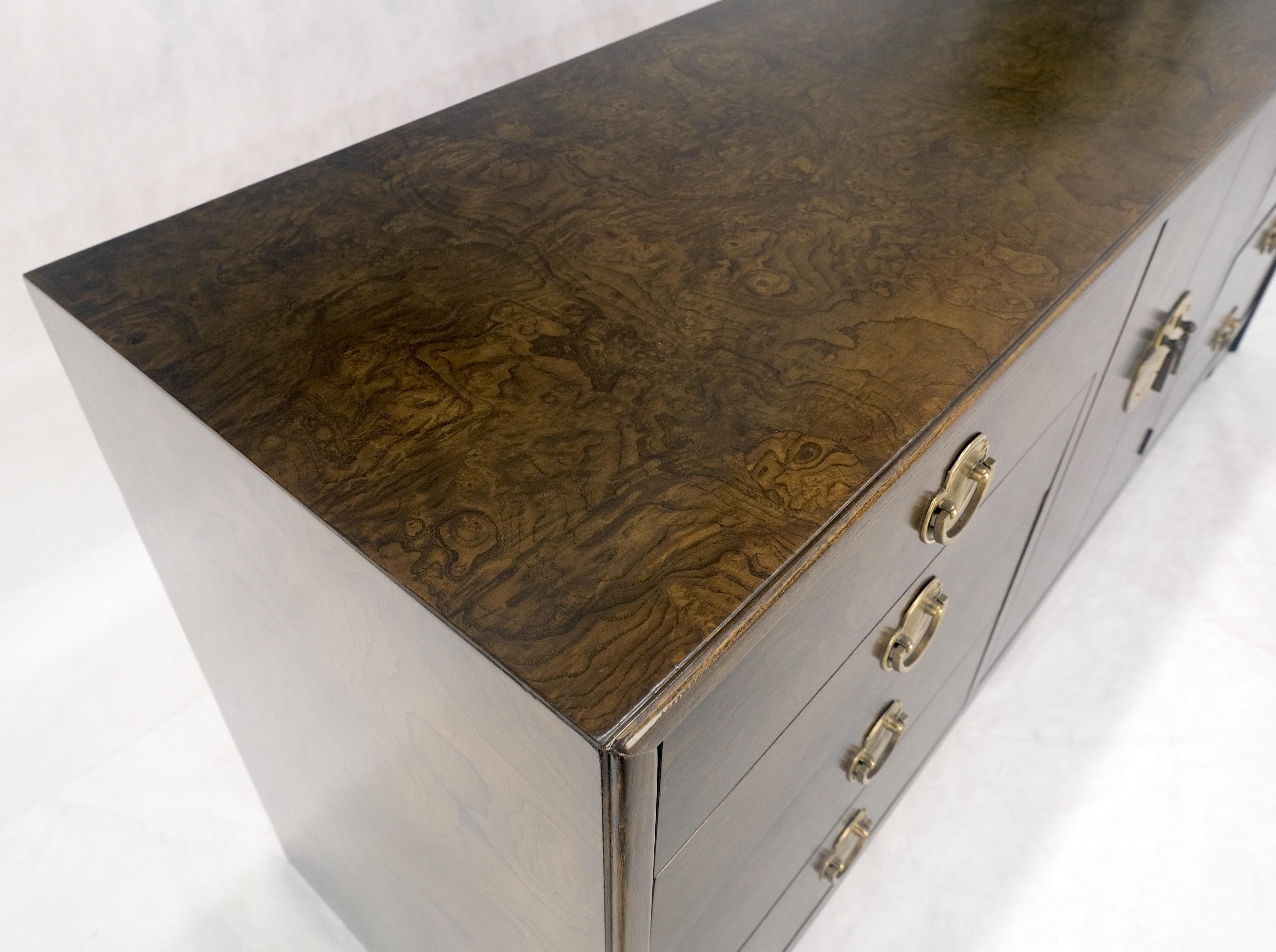 Burl Wood Brass Hardware 2 Doors Compartment 68