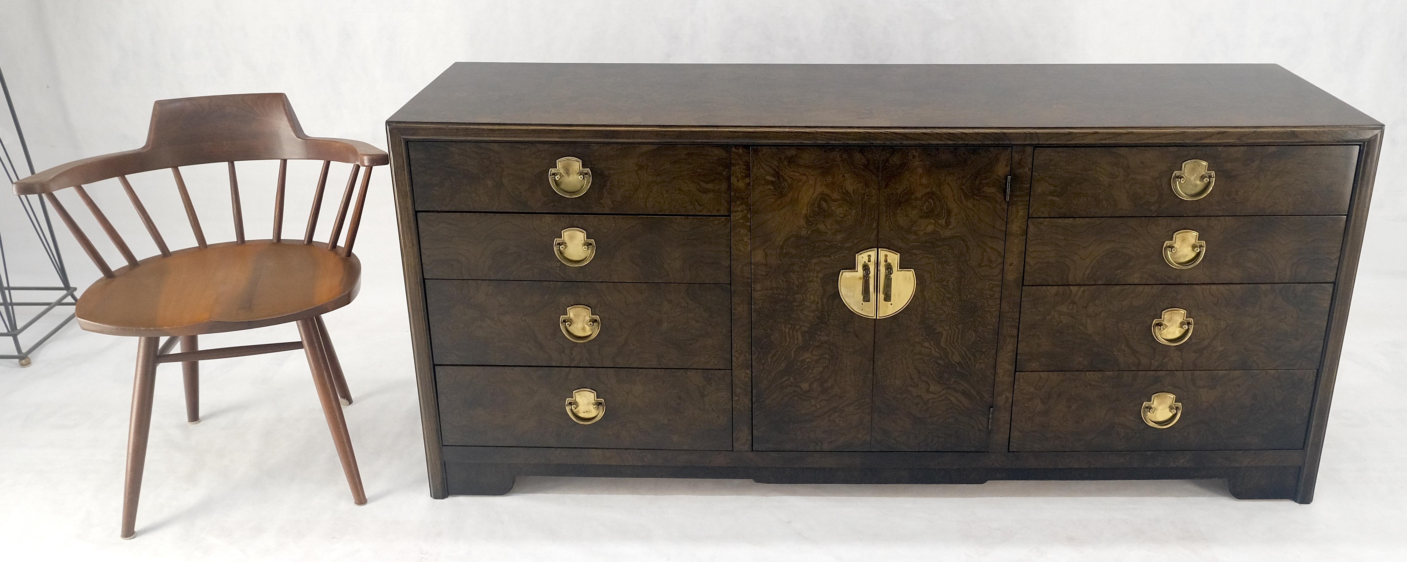 Burl Wood Brass Hardware 2 Doors Compartment 68