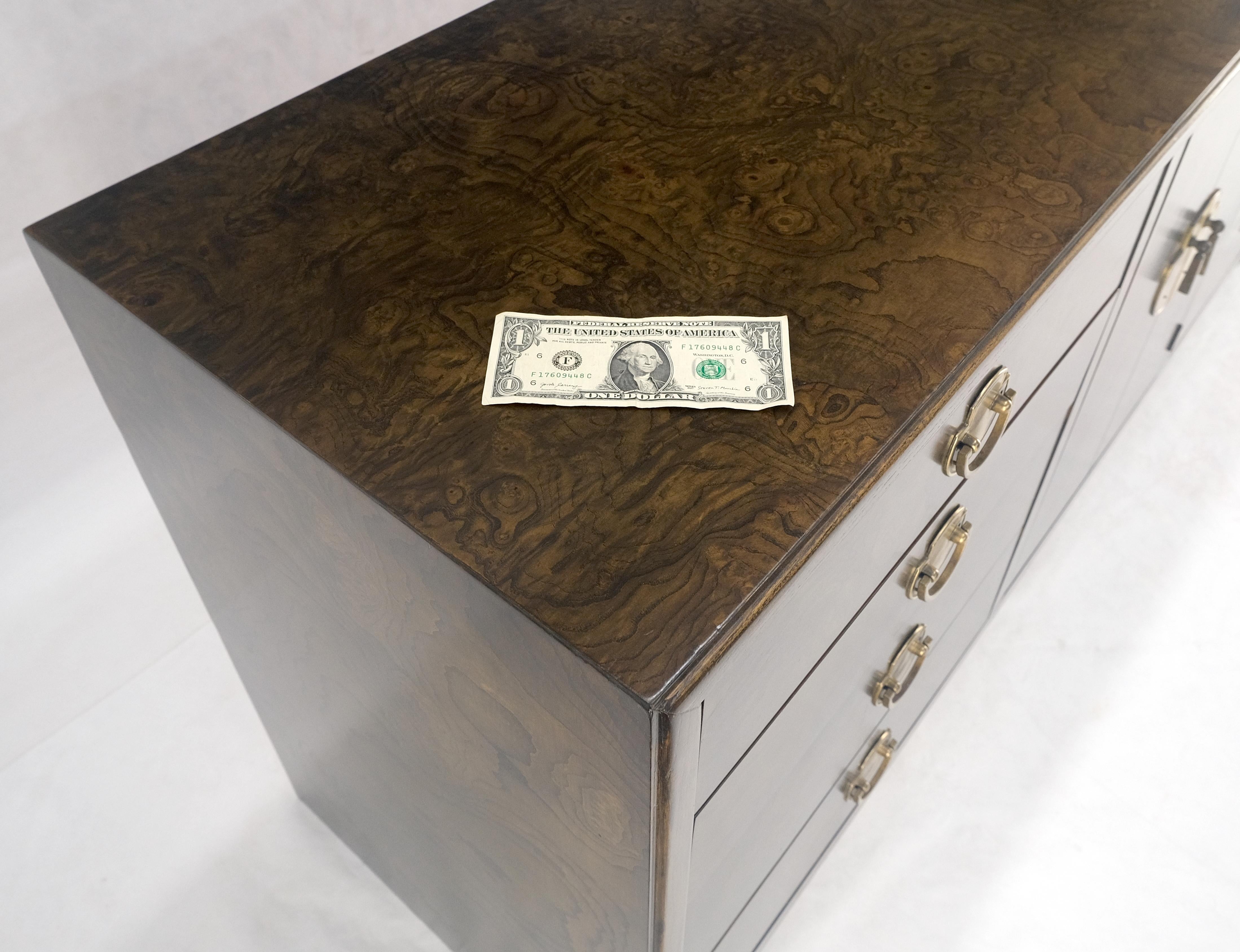Burl Wood Brass Hardware 2 Doors Compartment 68