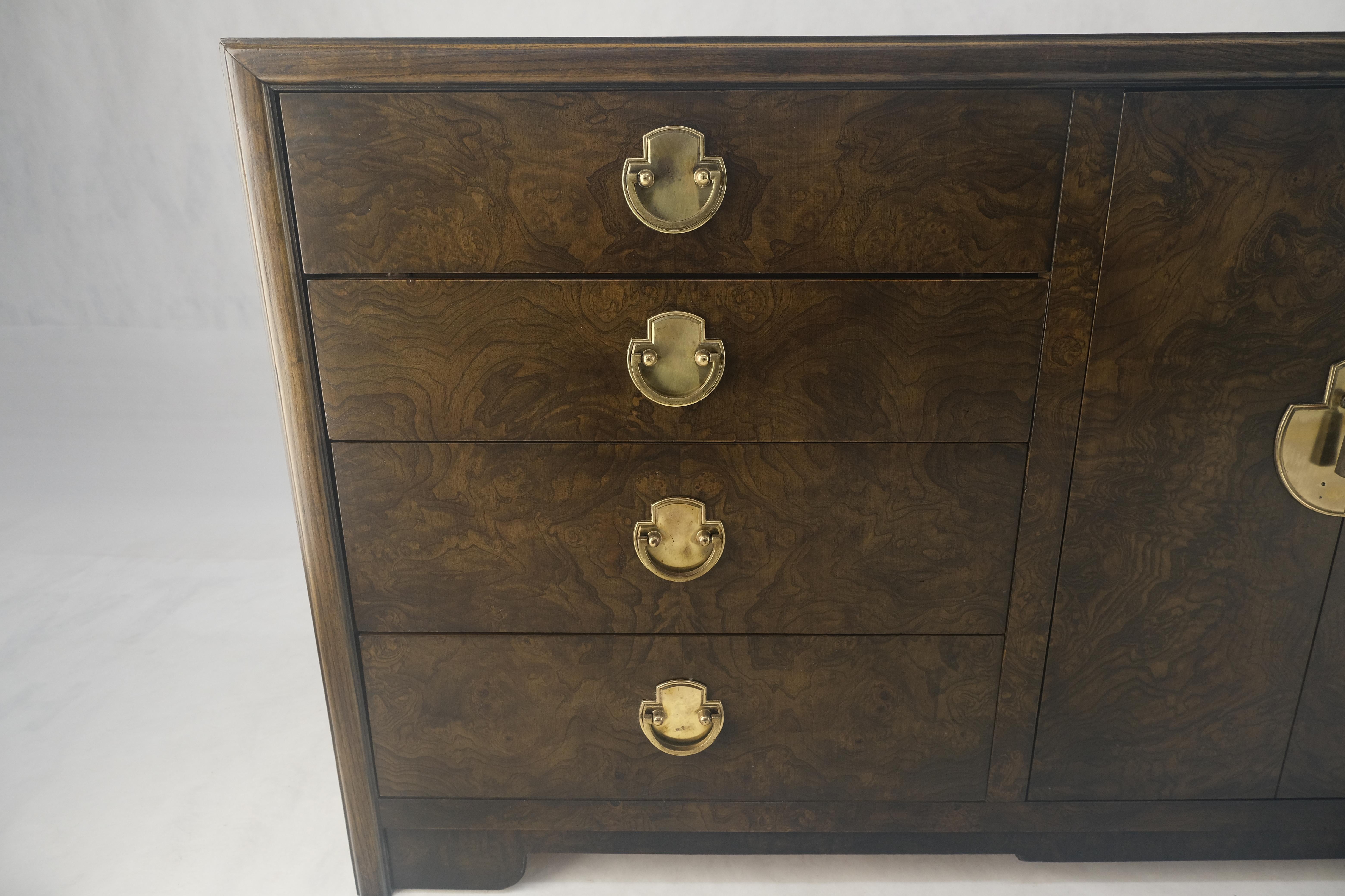 Burl Wood Brass Hardware 2 Doors Compartment 68