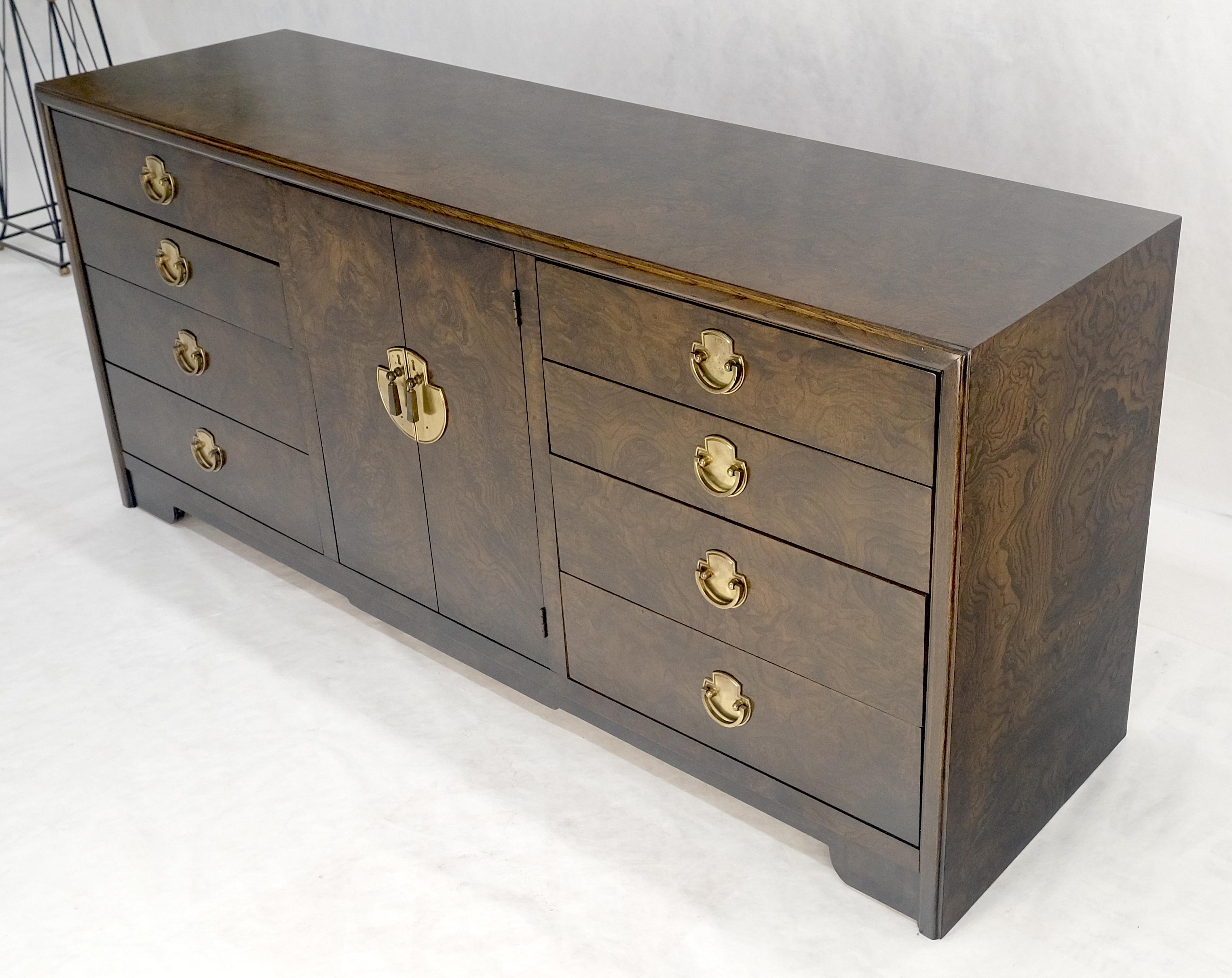 Burl Wood Brass Hardware 2 Doors Compartment 68