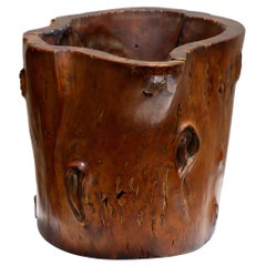 Vaso a spazzola in Wood Wood, dinastia Qing