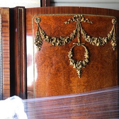 Louis XVI Style Burl Biblio Cabinet or Vitrine, Antique