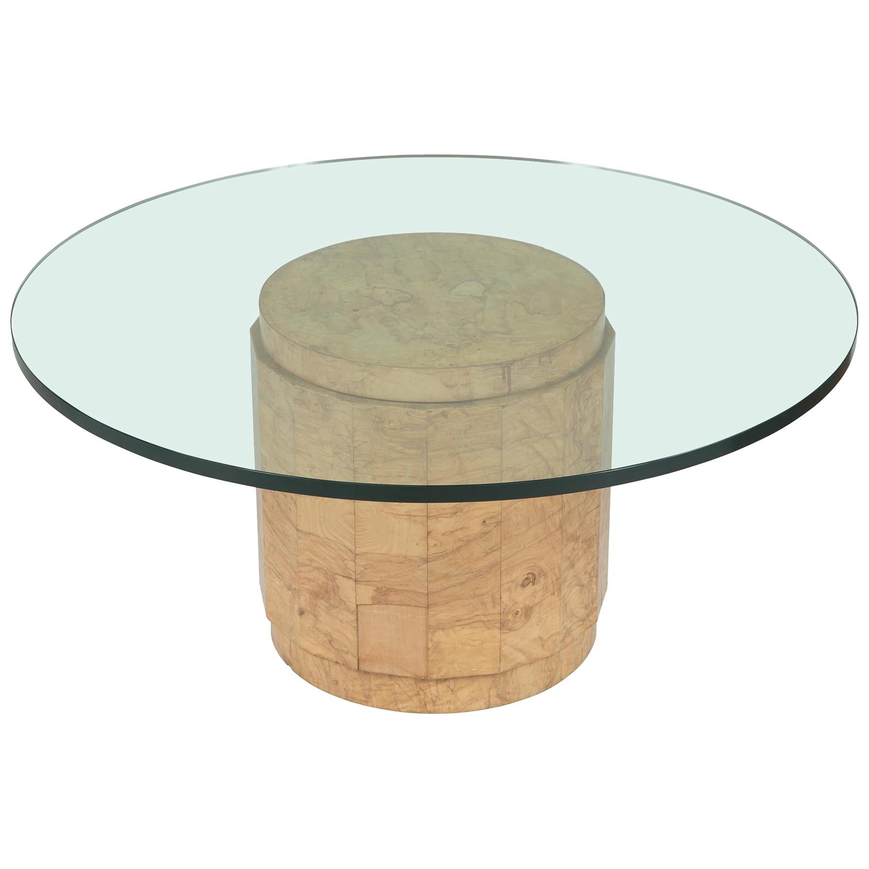 Edward Wormley for Dunbar MCM Tavolo rotondo da centro o da cocktail in legno di rovere