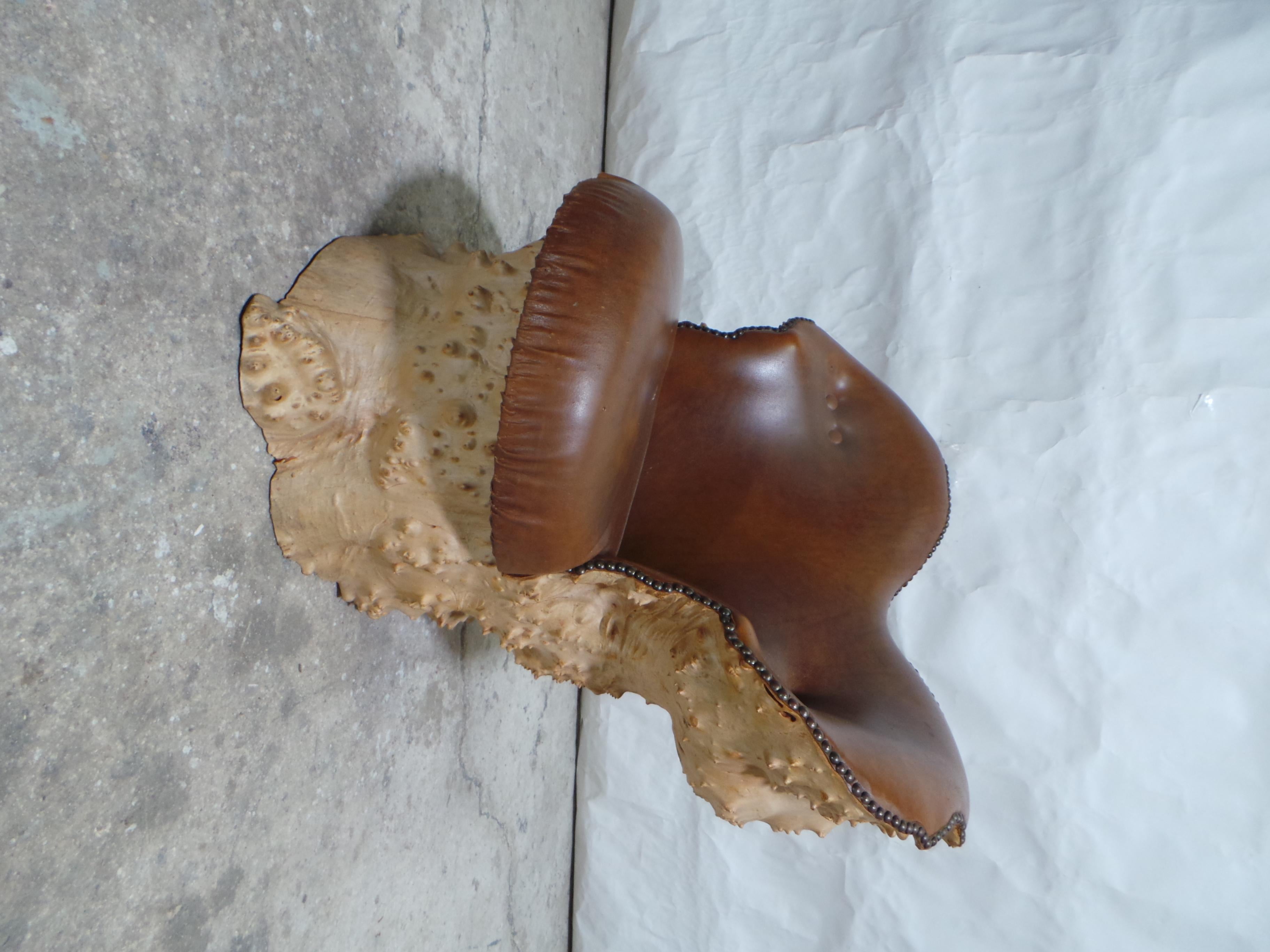 Burl Wood Chair For Sale 4