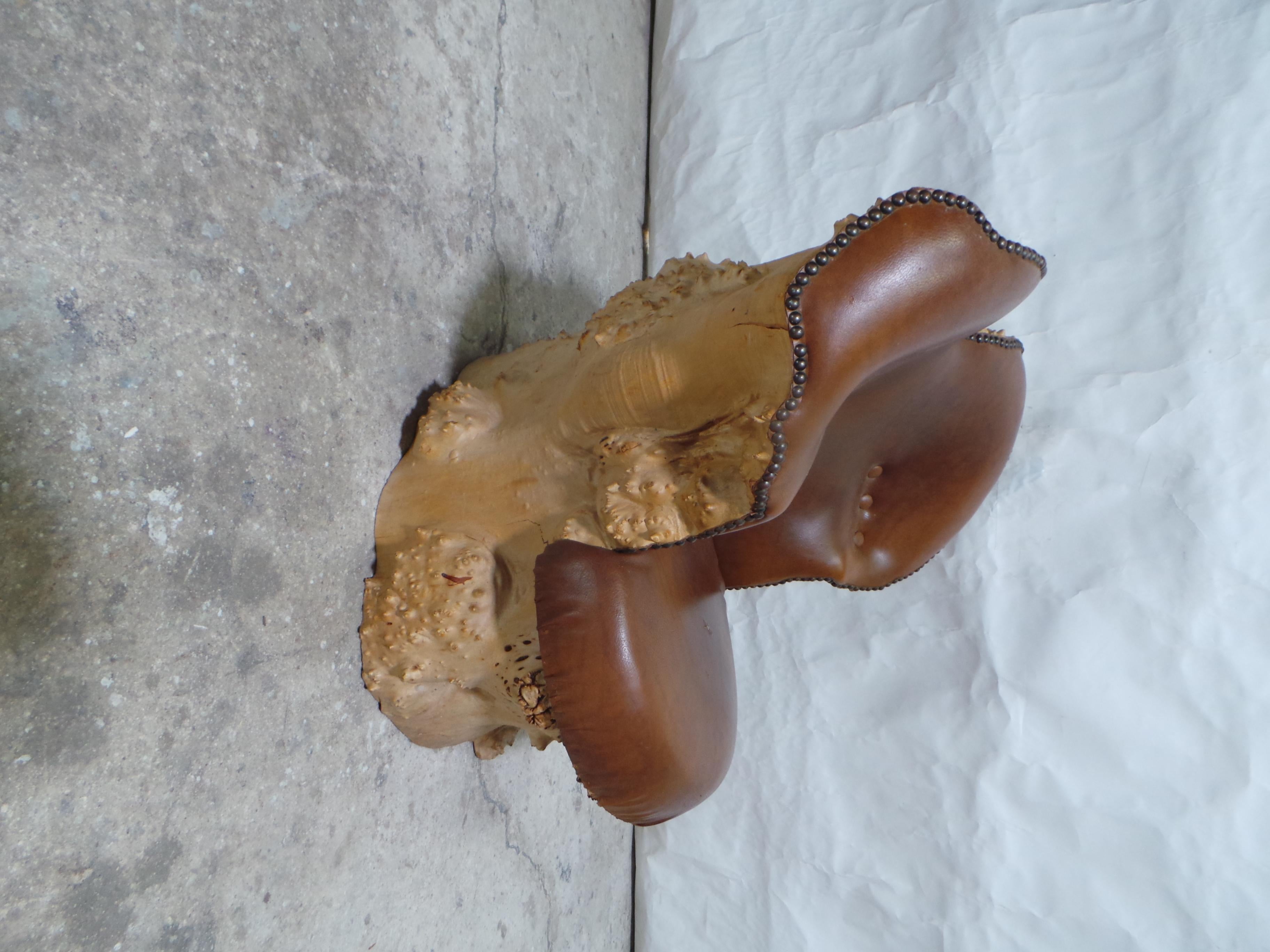Norwegian Burl Wood Chair For Sale