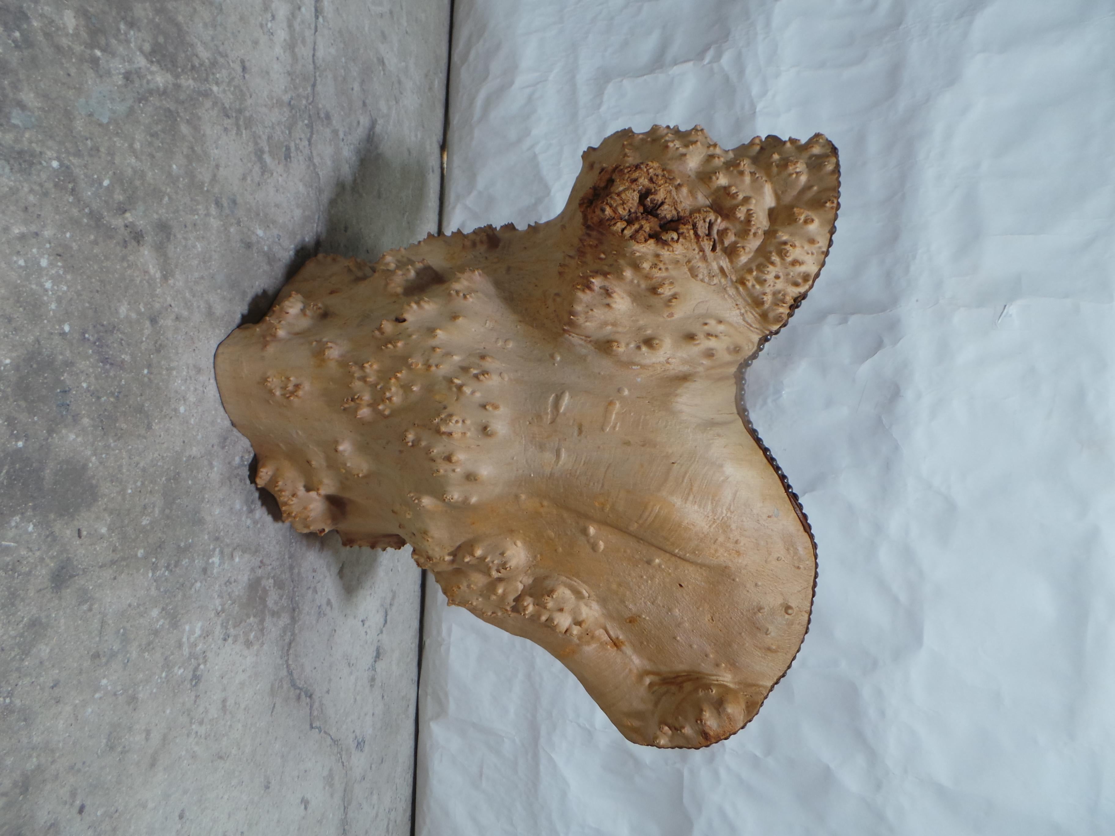 Burl Wood Chair In Good Condition For Sale In Hollywood, FL