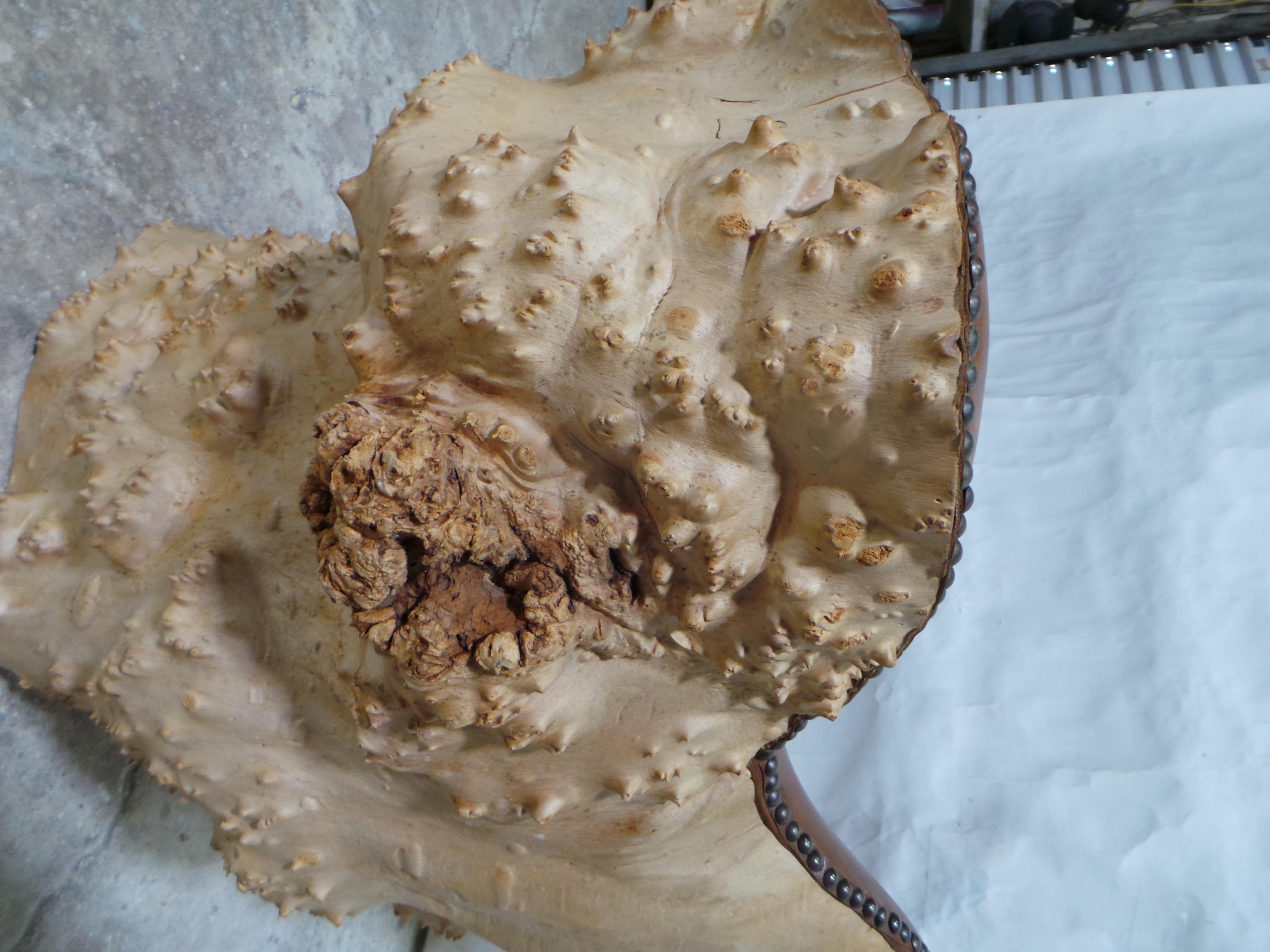 Burl Wood Chair For Sale 2