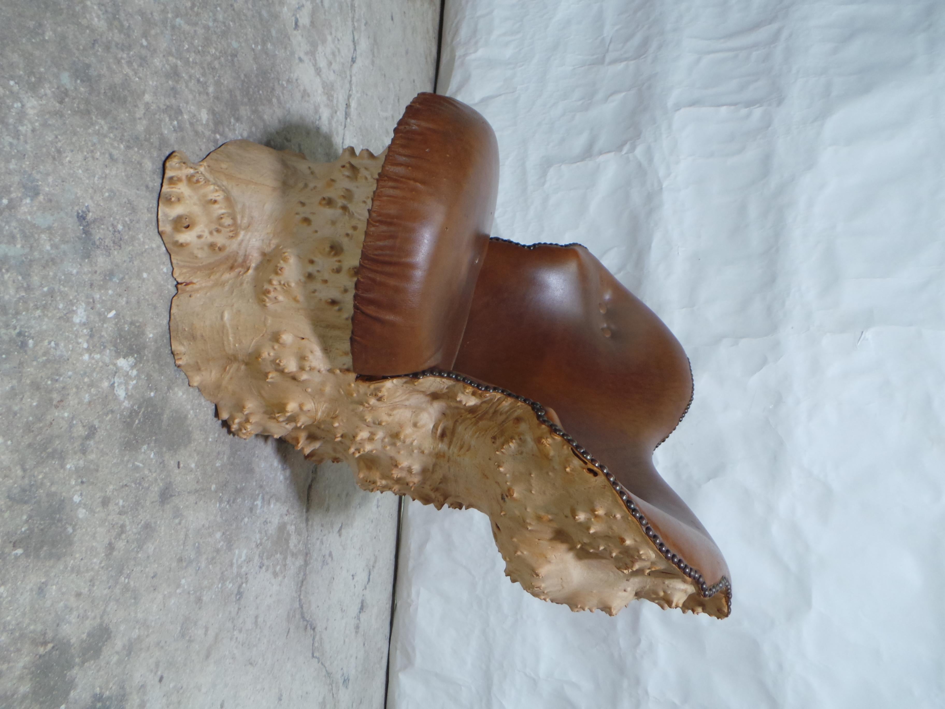 Burl Wood Chair For Sale 3