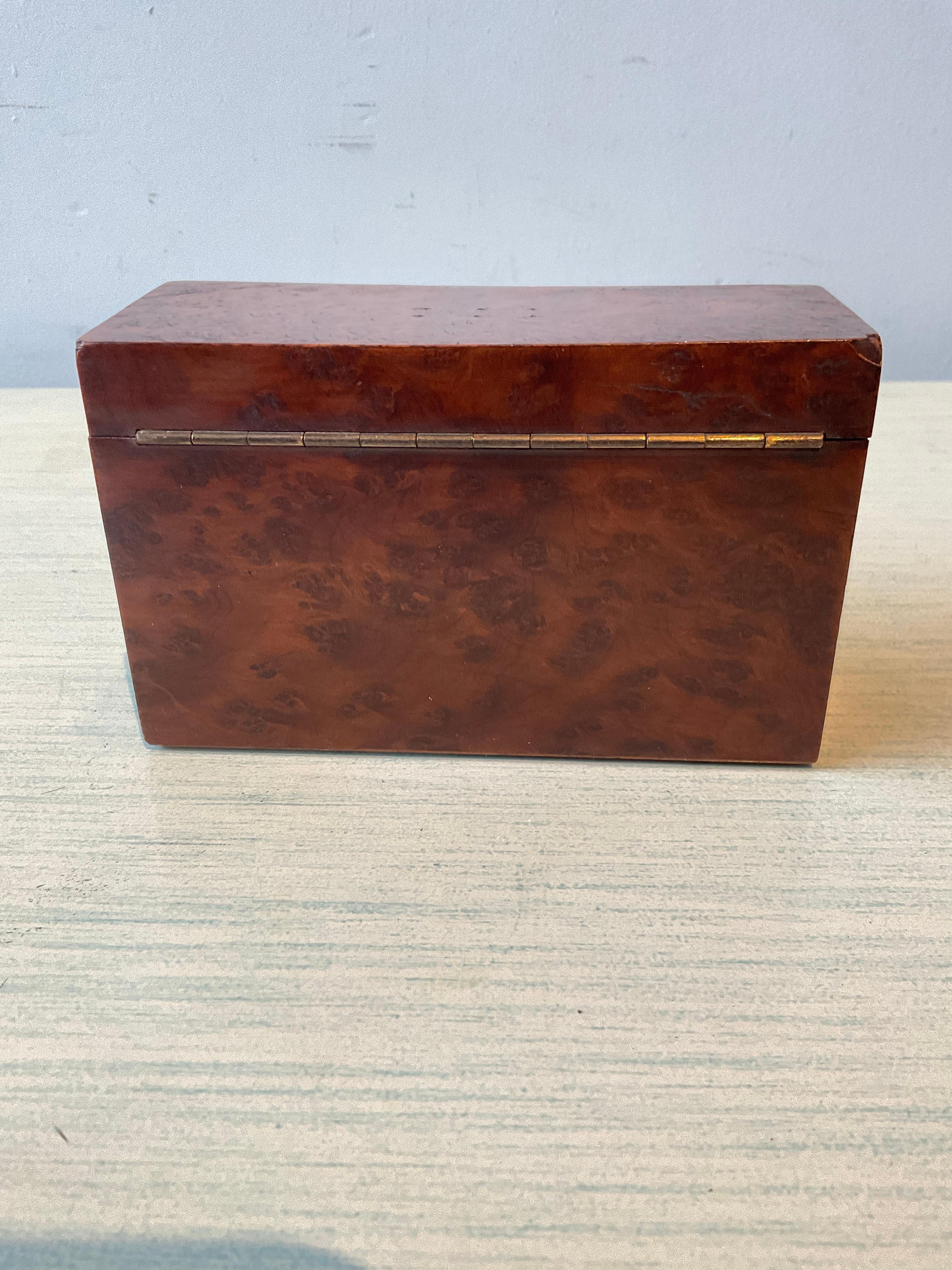 Burl Wood Cigarette Box For Sale 3