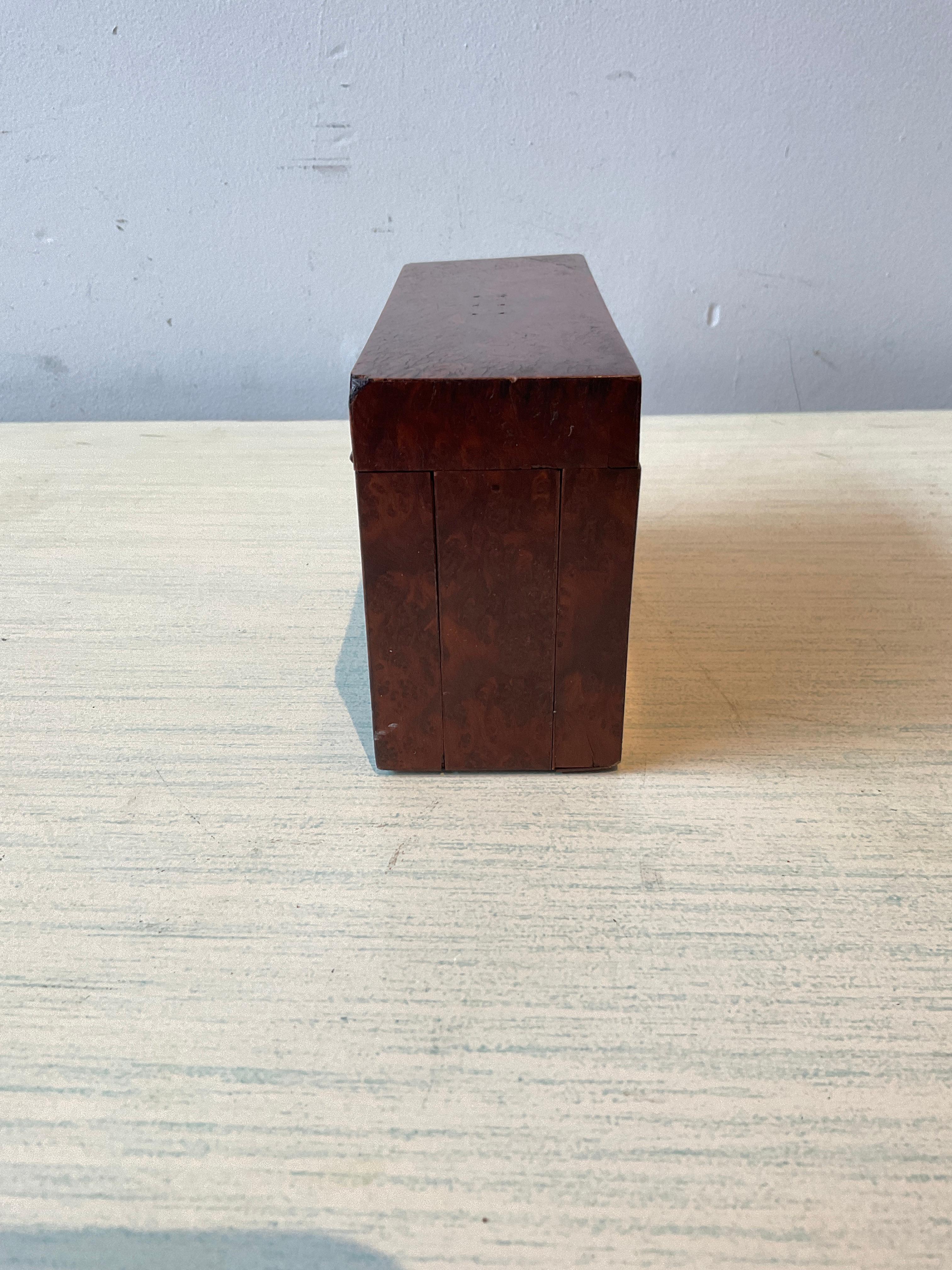 Burl Wood Cigarette Box For Sale 4