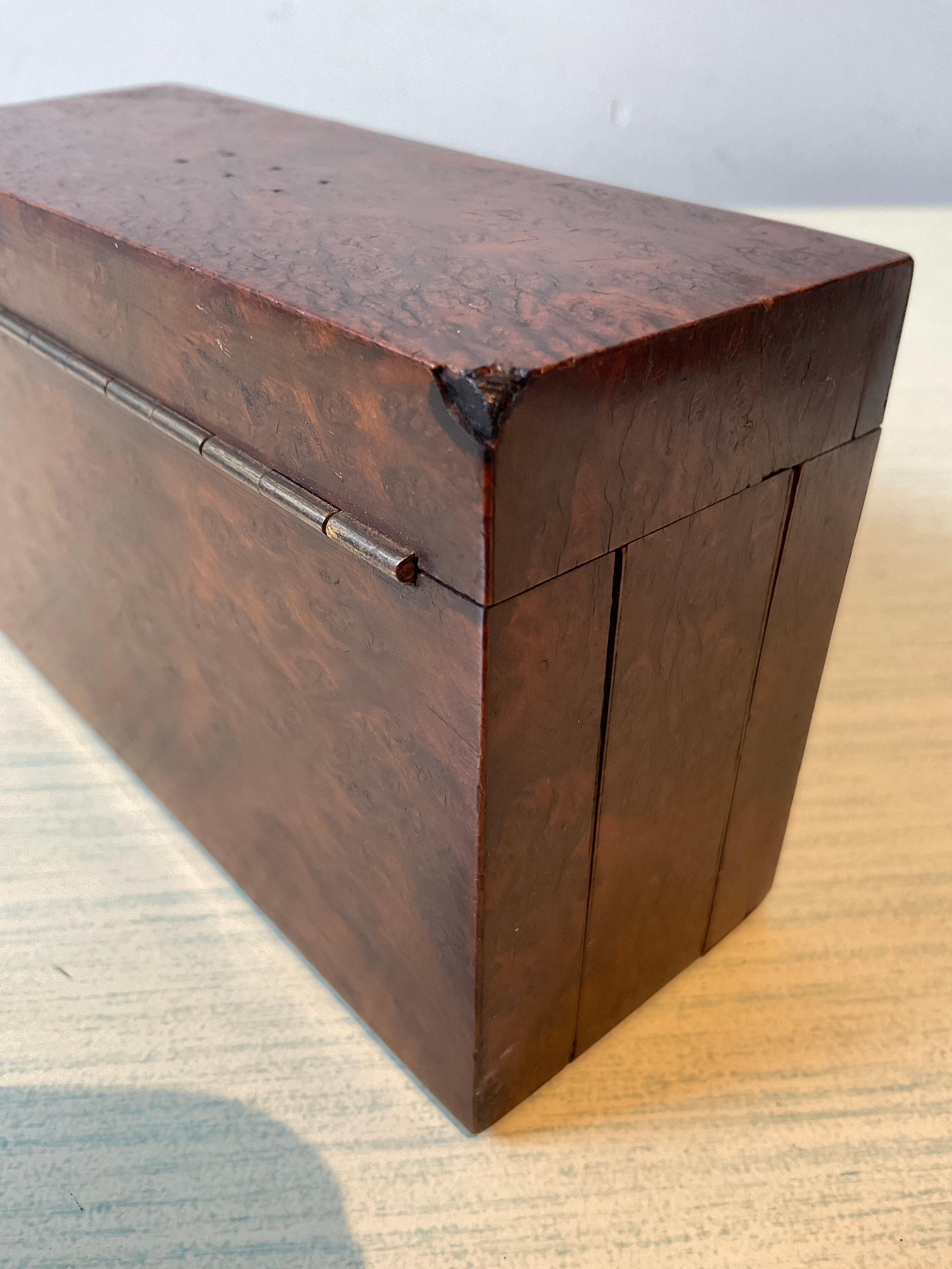 Burl Wood Cigarette Box For Sale 5