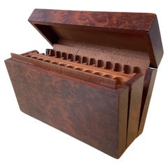 Used Burl Wood Cigarette Box