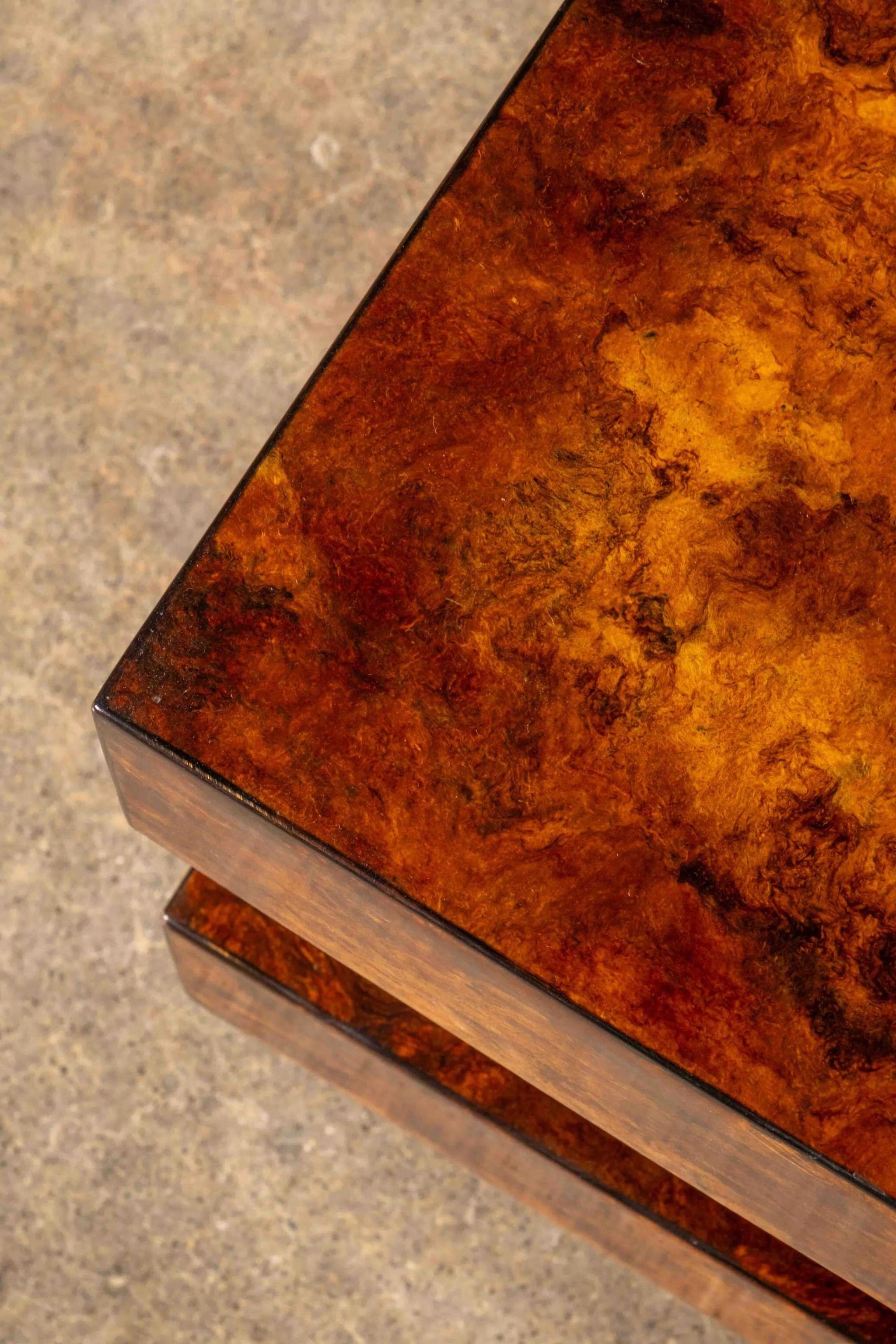 Burl Wood Coffee Table in the style of Aldo Tura 3