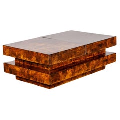 Burl Wood Coffee Table in the style of Aldo Tura