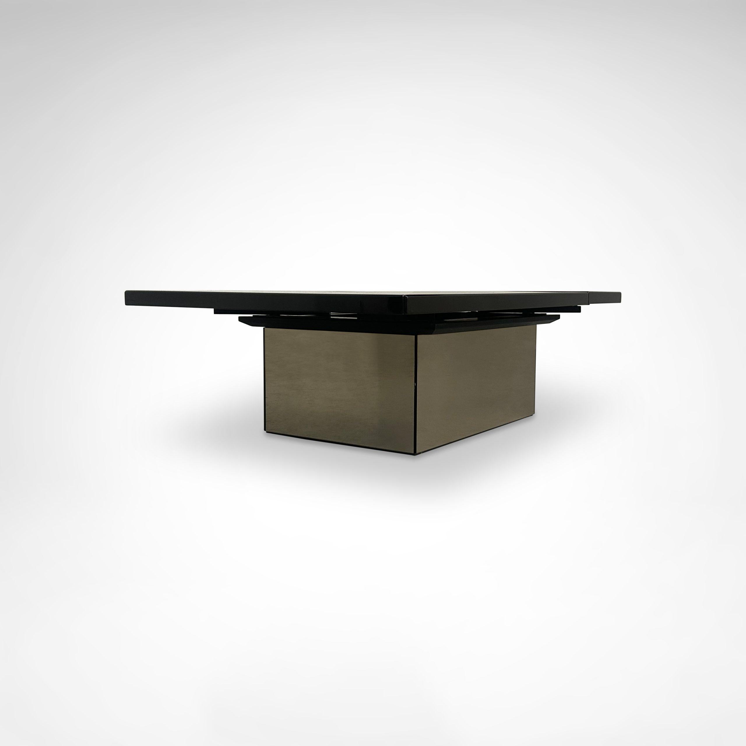Postmoderno Tavolino in radica con barra di Paul Michel per Roche Bobois anni '80 in vendita